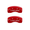 MGP 4 Caliper Covers Engraved Front & Rear Acura Red finish silver ch