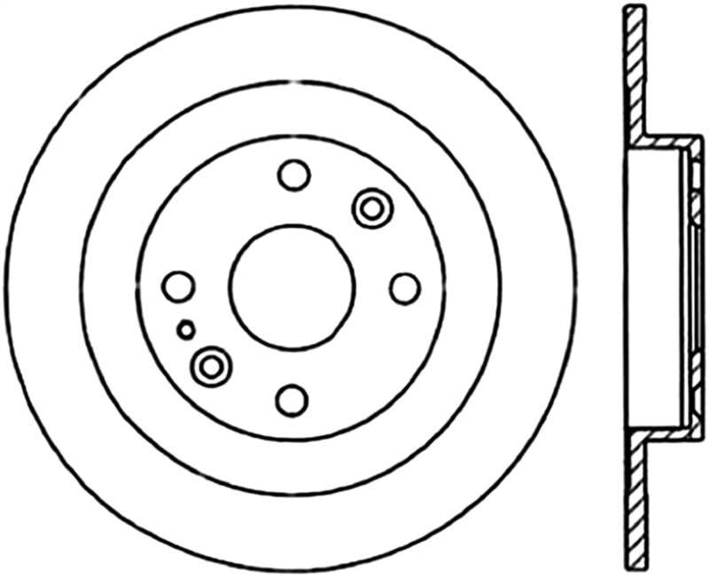 Centric 94-05 Mazda Miata MX-5/92-95 MX-3 (Normal Suspension) Rear Premium Brake Cryo Rotor