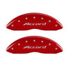 MGP 4 Caliper Covers Engraved Front Accord Engraved Rear Accord Red finish silver ch