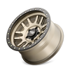 Dirty Life 9309 Canyon Pro 17x9/6x139.7 BP/-12mm Offset/106mm Hub Satin Gold Wheel - Beadlock