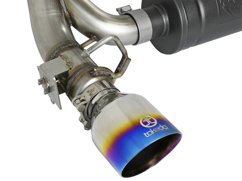 aFe Takeda 3in 304 SS Axle-Back Exhaust System w/ Blue Flame Tip 16-18 Ford Focus RS 2.3L (t)