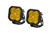 Diode Dynamics SS3 LED Pod Sport - Yellow SAE Fog Standard (Pair)