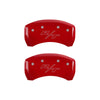 MGP 4 Caliper Covers Engraved Front & Rear Vintage Style/RT Red finish silver ch