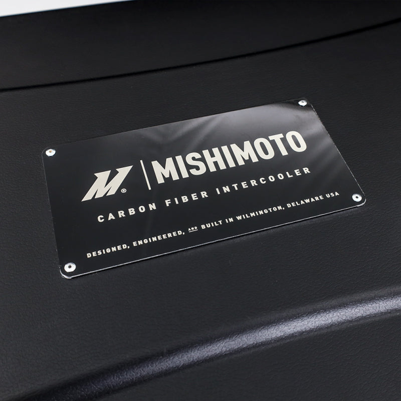 Mishimoto Universal Carbon Fiber Intercooler - Gloss Tanks - 600mm Gold Core - C-Flow - C V-Band