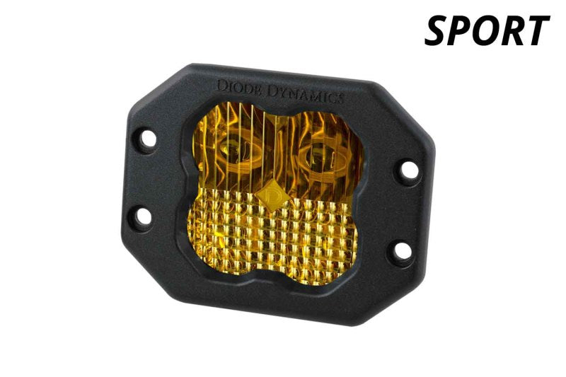 Diode Dynamics SS3 LED Pod Sport - Yellow Driving Flush (Single)