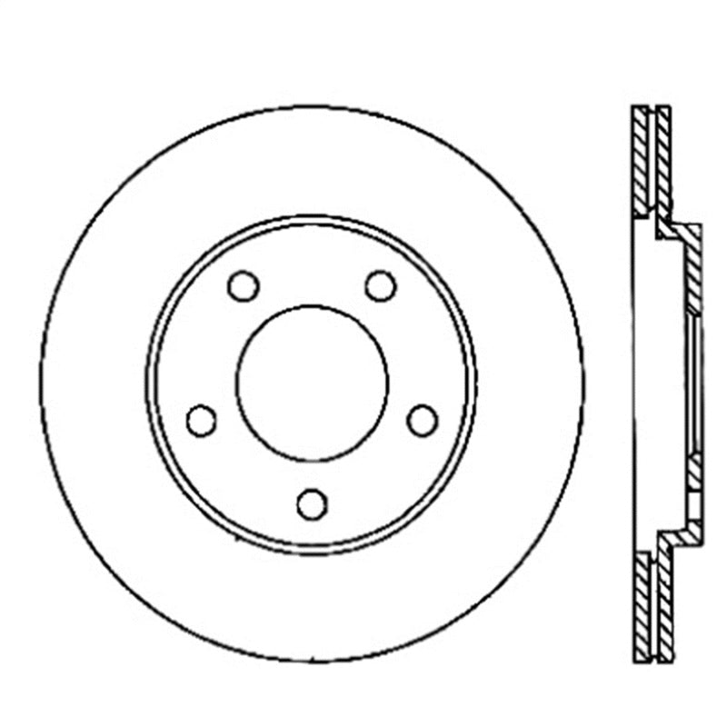 StopTech Power Slot 05-10 Mustang V6/4.0L / GT V8-4.6L Rear Left Slotted Rotor