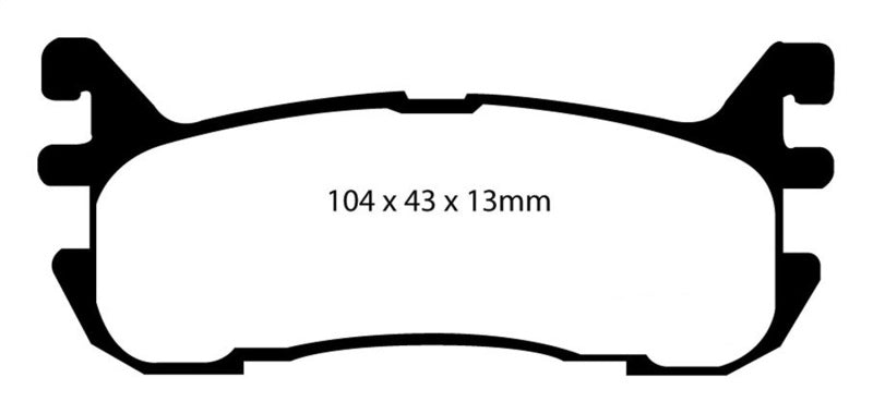 EBC 97-02 Ford Escort 2.0 Redstuff Rear Brake Pads