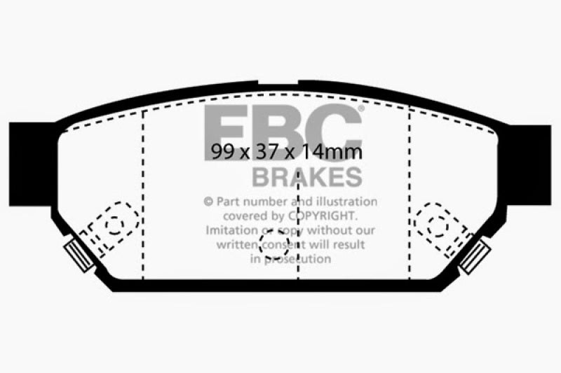 EBC 93-96 Eagle Summit 1.5 Redstuff Rear Brake Pads