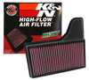 K&N Replacement Panel Air Filter for 2015 Ford Mustang 2.3L L4/3.7L V6/5.0L V8