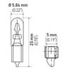 Hella Bulb 2721 12V 1.2W W2x4.6d T1.5