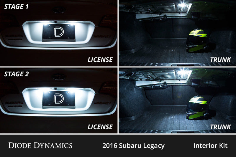 Diode Dynamics 10-14 Subaru Legacy Interior LED Kit Cool White Stage 1