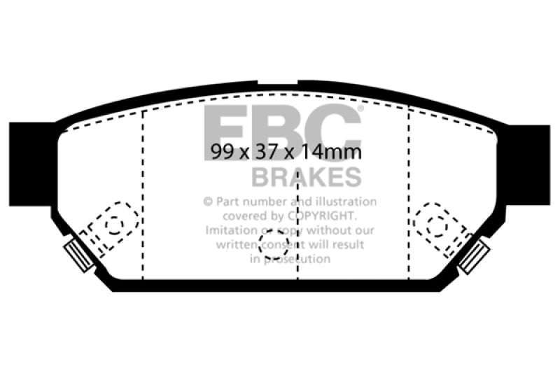 EBC 93-96 Eagle Summit 1.5 Yellowstuff Rear Brake Pads