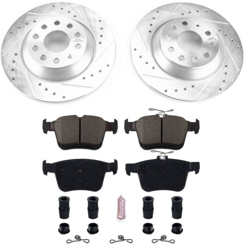 Power Stop 16-18 Audi TT Quattro Rear Z23 Evolution Sport Brake Kit