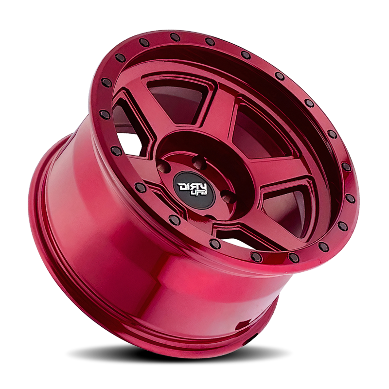 Dirty Life 9315 Compound 17x9 / 6x139.7 BP / -12mm Offset / 106mm Hub Crimson Candy Red Wheel