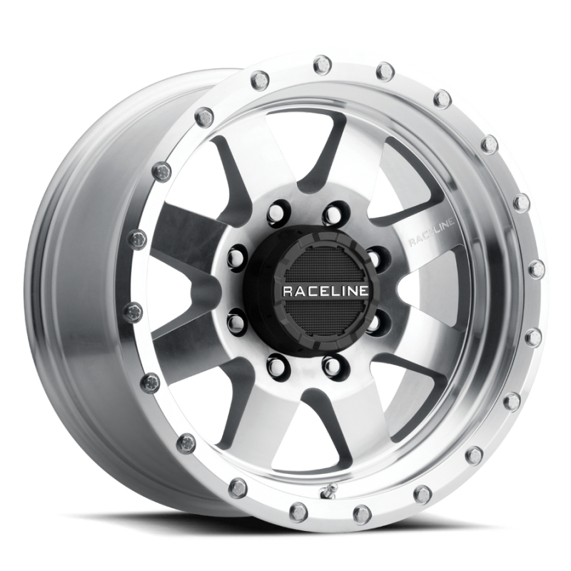 Raceline 935MC Defender 17x9in / 6x139.7 BP / -12mm Offset / 107.95mm Bore - Machined Wheel