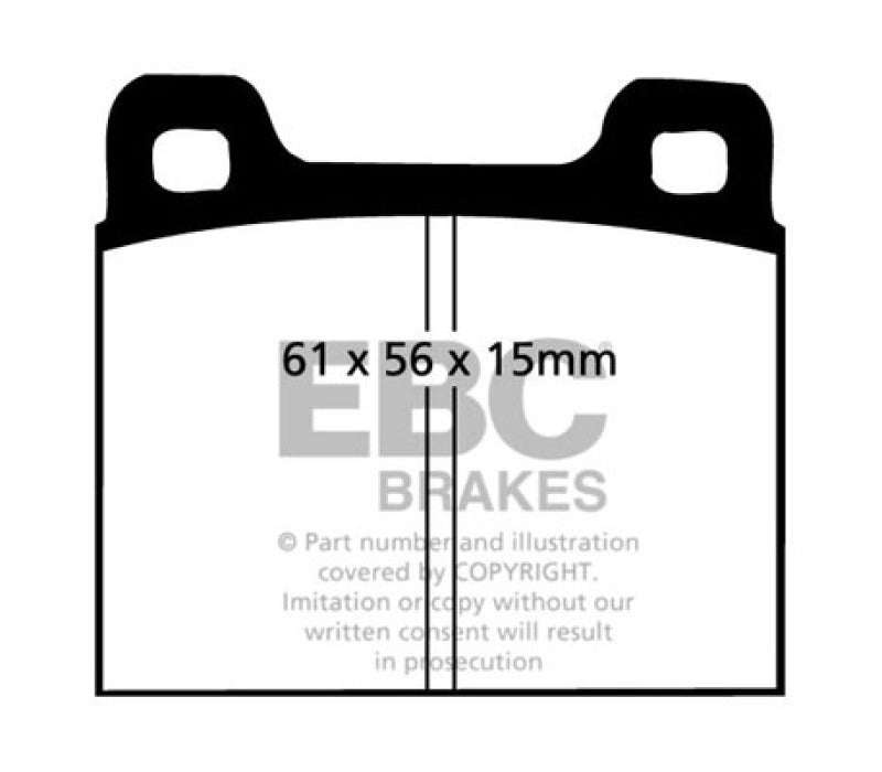 EBC 64-69 Porsche 911 2.0 (M Caliper) (Solid front rotor) Yellowstuff Front Brake Pads