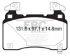 EBC 14+ Cadillac CTS Vsport 3.6 Twin Turbo Yellowstuff Front Brake Pads