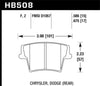 Hawk 05-10 Chrysler 300 (except SRT8) / 08-10 Dodge Challenger SE/RT HPS 5.0 Brake Pads