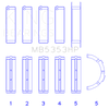 King Ford 281 4.6L SOHC 16V Performance Main Bearing Set - Oversize .026