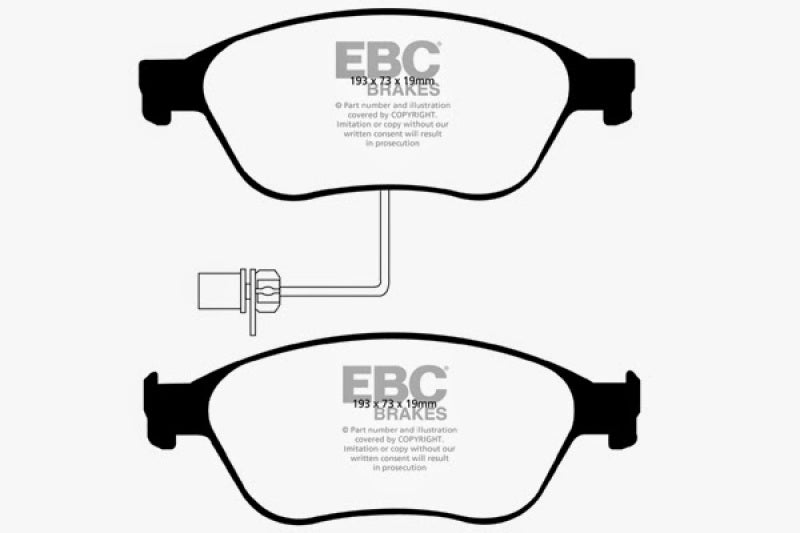 EBC 03-10 Audi A8 Quattro 4.2 Yellowstuff Front Brake Pads